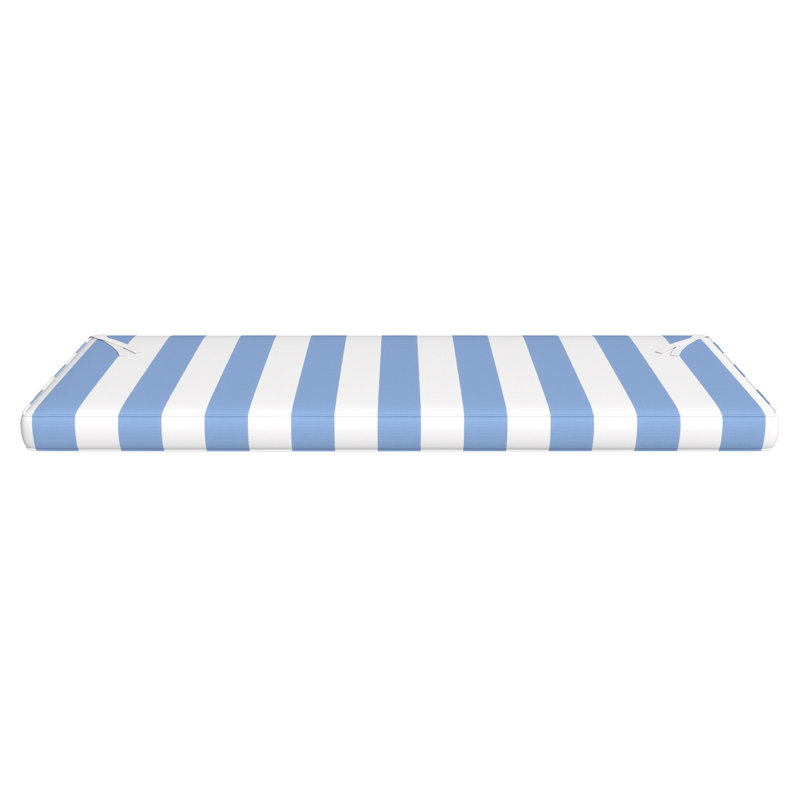 Sunbrella® Indoor/Outdoor Bench Seat Cushion, 3" Thick, 48" W x 18" D, Sunbrella® Refuge Ocean