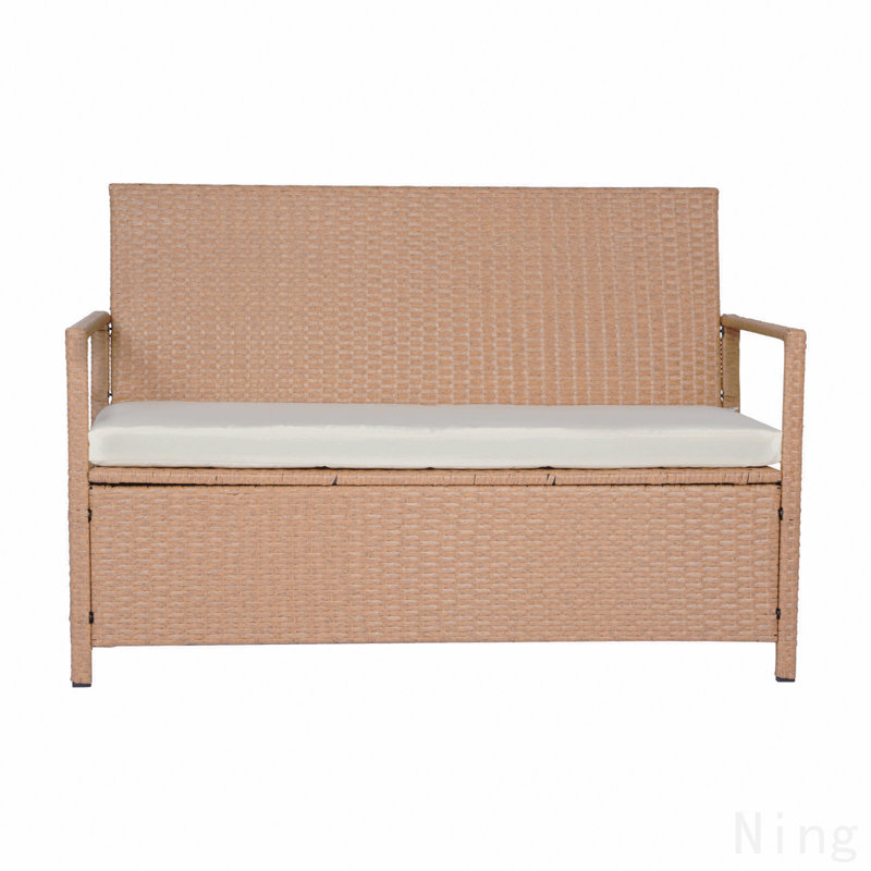 Banc de rangement extérieur Pe Rattan 70gal Deck Box