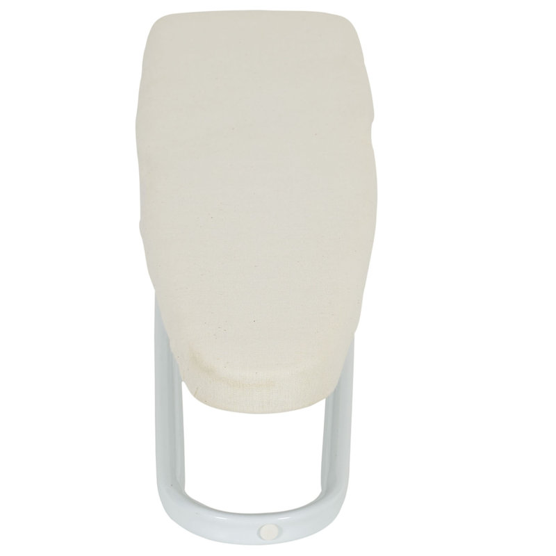 Accessoire pour table à repasser compacte avec coussin en mousse et housse en coton, Ivoire ivoire