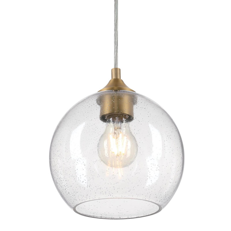 Luminaire suspendu sphère 1 lumière, Laiton brossé