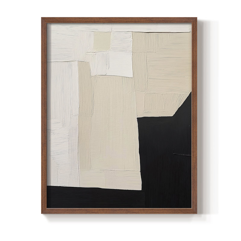 "ABSTRACT Series DCLVI" par J Paul, Noyer, H 21 po x l 17 po