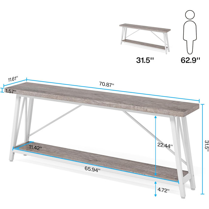 17 Stories Francessca 70.87'' Console Table & Reviews | Wayfair