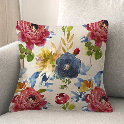 Country Bouquet Neutral Indoor Decorative Pillow