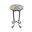 Table d'appoint de patio, colorée et noire