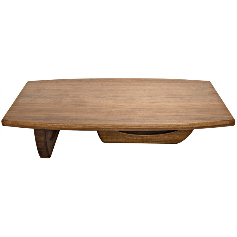 Douglas Solid Wood Coffee Table, Dark Walnut
