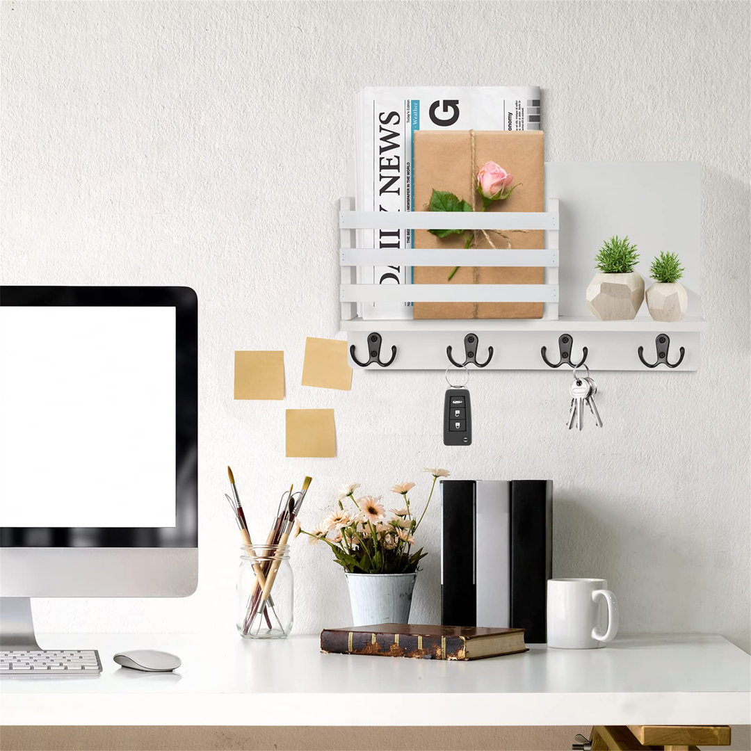 Wall Key Organizer with Mail Storage