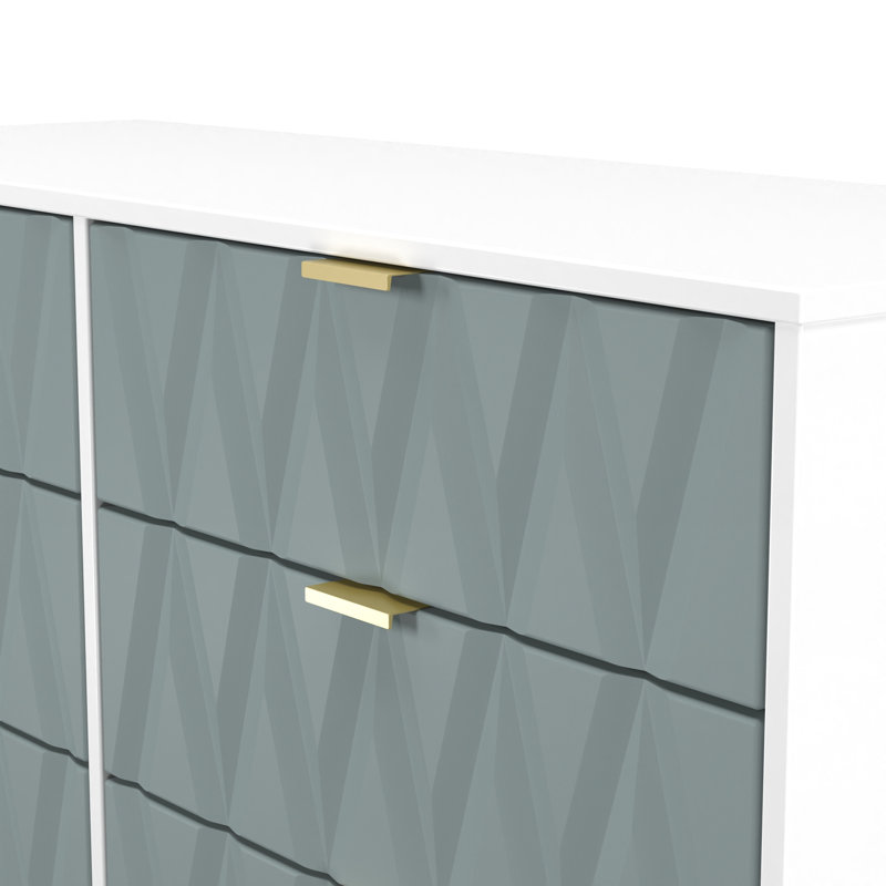 Baturhan 6 Drawer Wide Chest (Ready Assembled), Duck/White