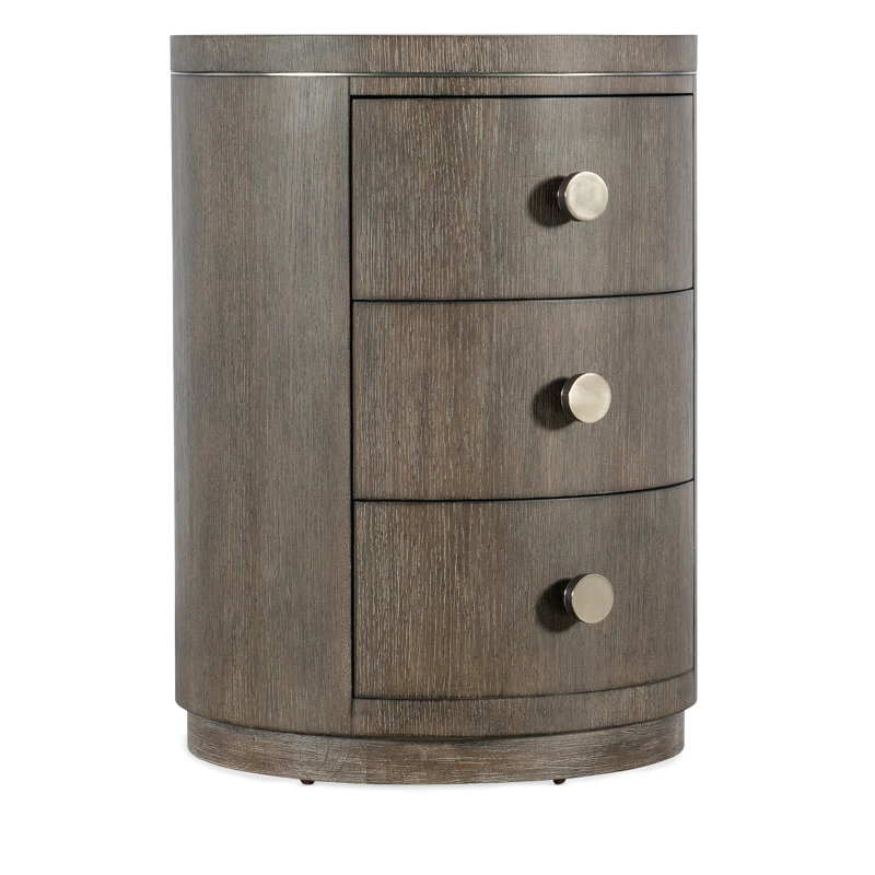 Table de chevet moderne Modern Mood Mood, Bois foncé / vison