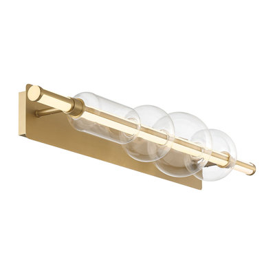Vanity, 40", Gold, Clear Glass