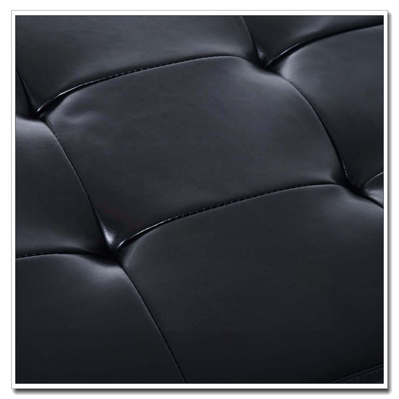 Banc de rangement capitonné en similicuir avec range-chaussures