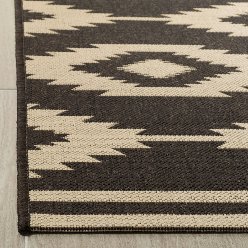Lollar Southwestern Indoor/Outdoor Area Rug, Rectangle 4' x 6'