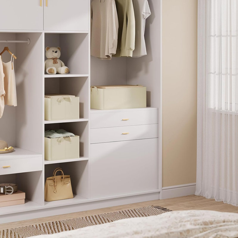 Fabric Crate, 20cm H x 48cm W x 29cm D, Cream, No