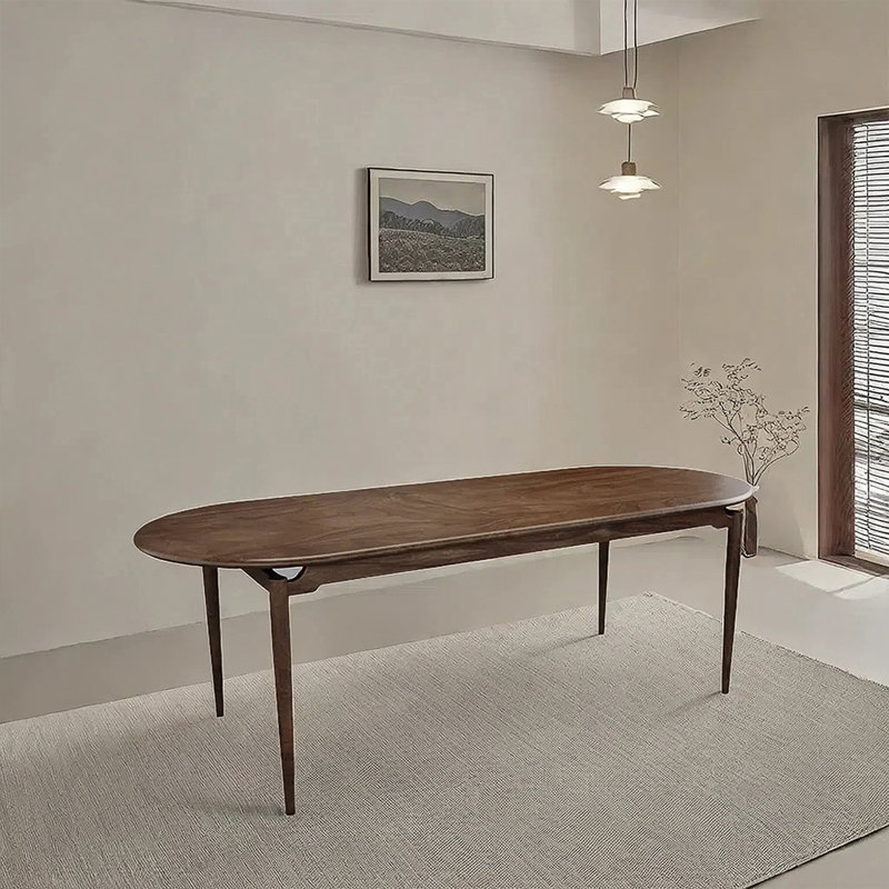 Table de salle à manger Nordic, H 29,52 po x L 78,74 po x l 31,49 po, Brun foncé