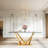Glass Top Metal Base Dining Table-97779109