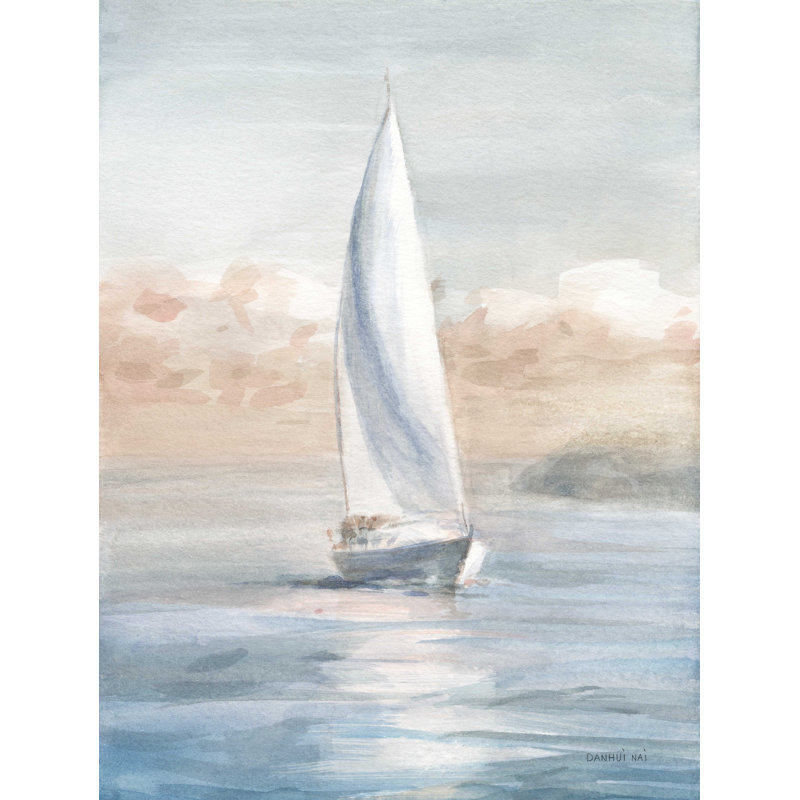 " Full Sail II " by Danhui Nai, 48" H x 36" W, No, White Floater Framed