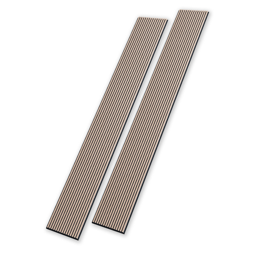2pc x106" x 12.6" 3D Acoustic/Sound Proof Wood Slat Wall Panels (2piece/18.55 sq.ft.) COMFORTHOMI 