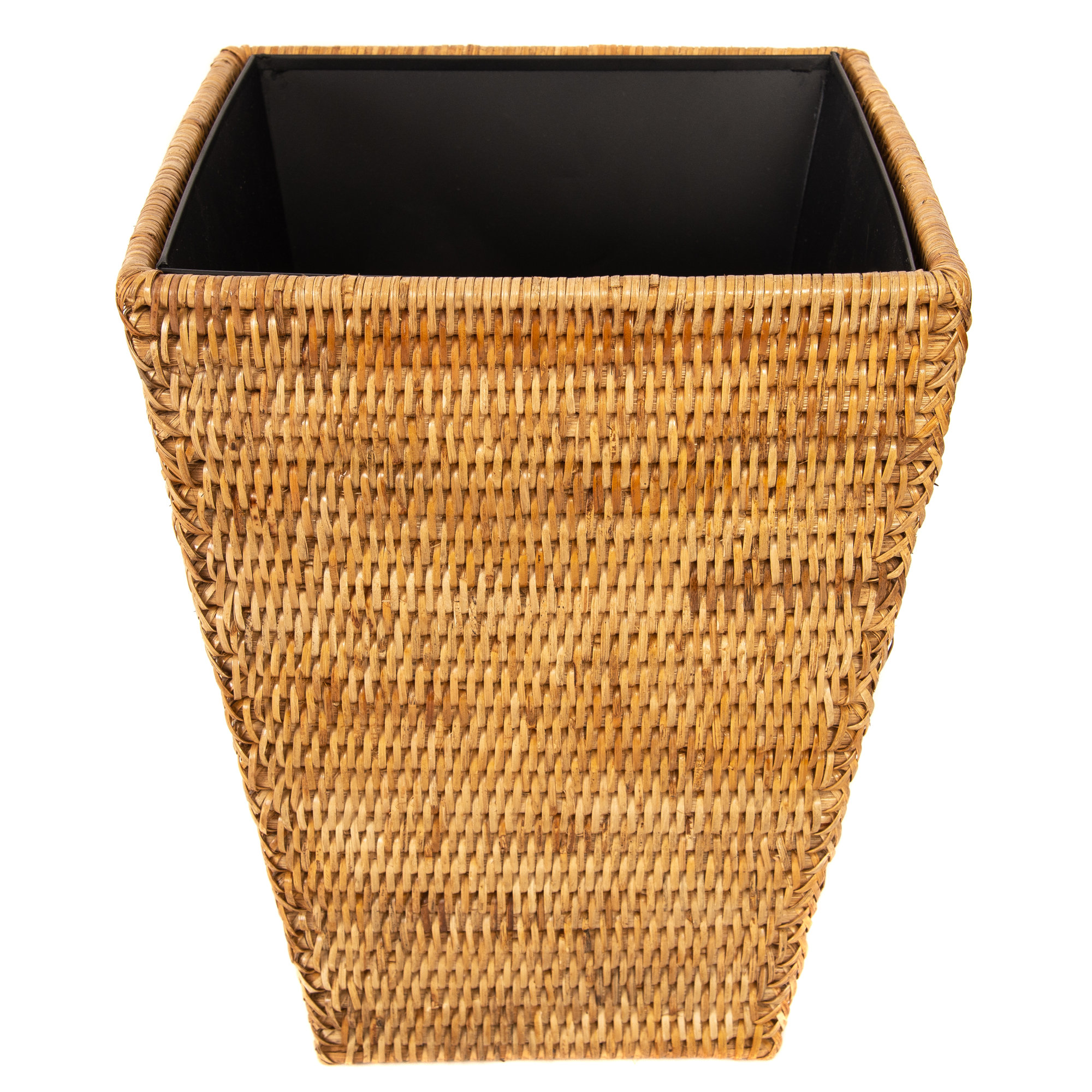 Rael Tapered 4 Gallon Waste Basket, Honey Brown