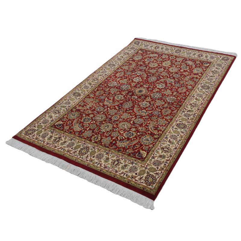 Traditional One-of-a-Kind Rectangle 4'1" X 6'3" Hand Knotted Area Rug