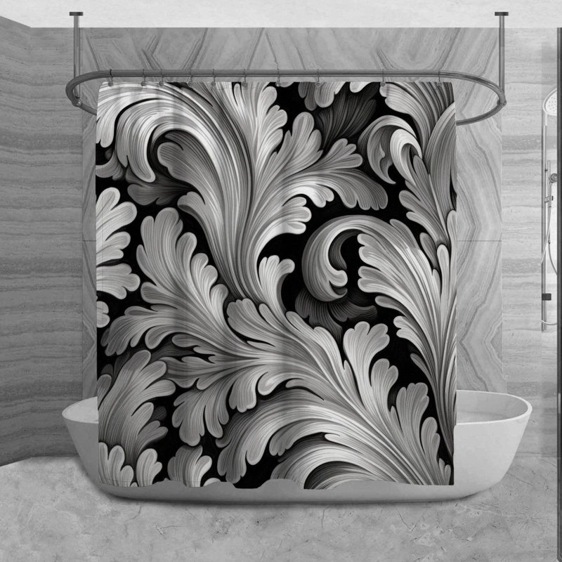 Rideau de douche Zameria, H 93 po x l 70 po