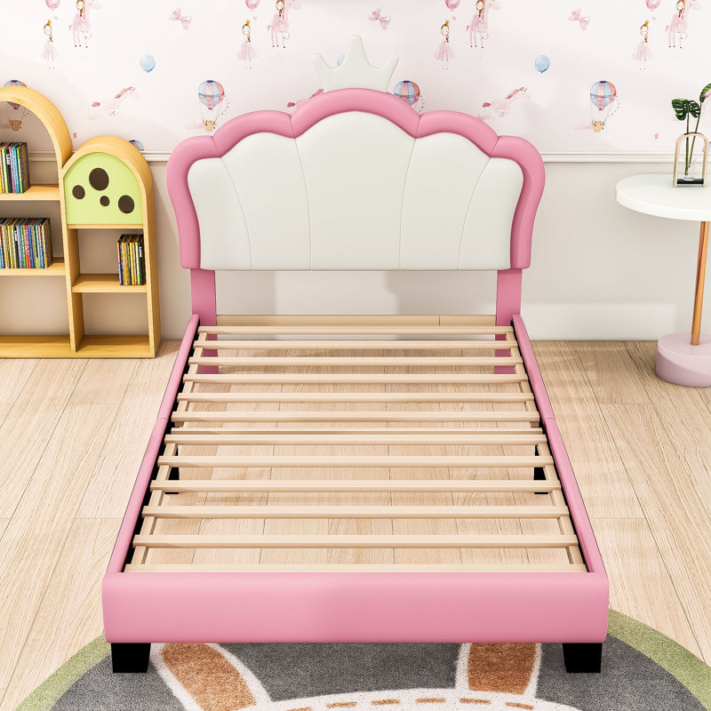 Lit plateforme tapissier Wilda Princess, Simple