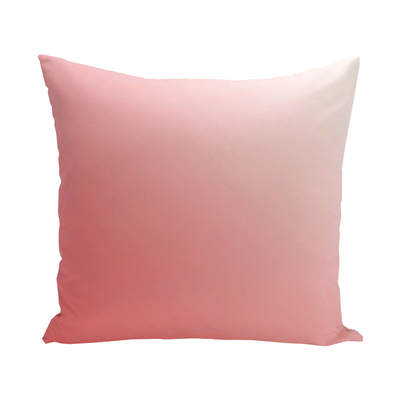 Ombre Reversible Throw Pillow, 16"x16", Coral