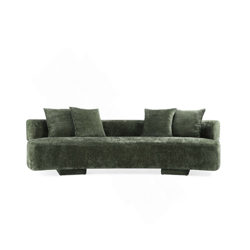 Canapé 112 "en chenille vert olive 112", Vert olive