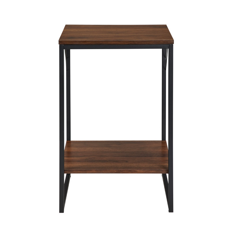 Table de bout traîneau avec rangement Huckstep, Noyer foncé