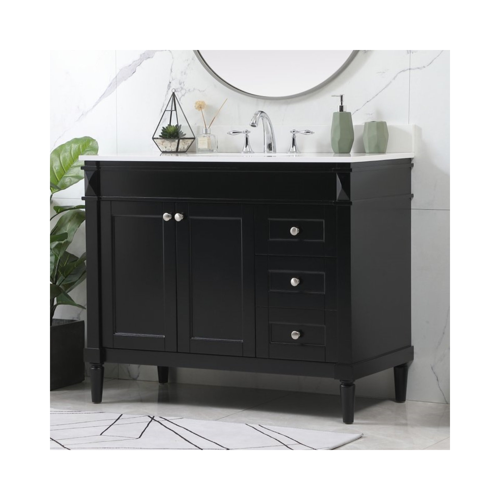Readington 42'' Single Bathroom Vanity, Black, 36"