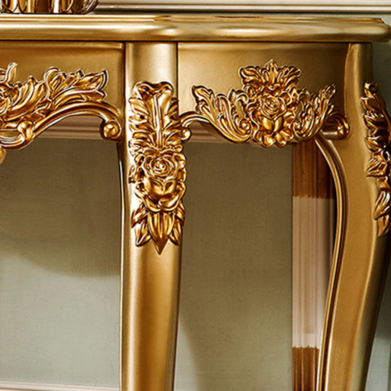 Console de luxe de style européen., H 31,9 po x l 48,8 po x P 18,9 po