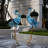 Grateron Standing Metal Crane Sculptures Bird Yard Art for Outdoor Decor（Set of 2）