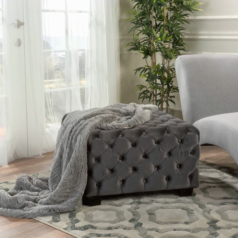 Repose-pieds de style moderne minimaliste, Gris