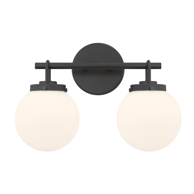 Meuble-lavabo 2 lumières 15 po Ortesa, H 10,5 po x l 15 po x P 6,5 po, Noir, Deux lumières