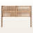 Rae Walnut Brown Queen With Rope Webbing Headboard Bohemian Style, 40.03" H X 61.99" W X 1.83" D