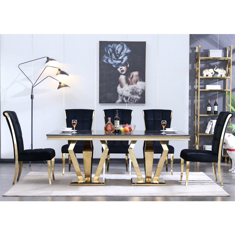 Hrithvik 19.7'' H Velvet Upholstered Side Chair