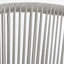 Fauteuil club d'extérieur en corde avec cadre gris et coussin, ensemble de 1