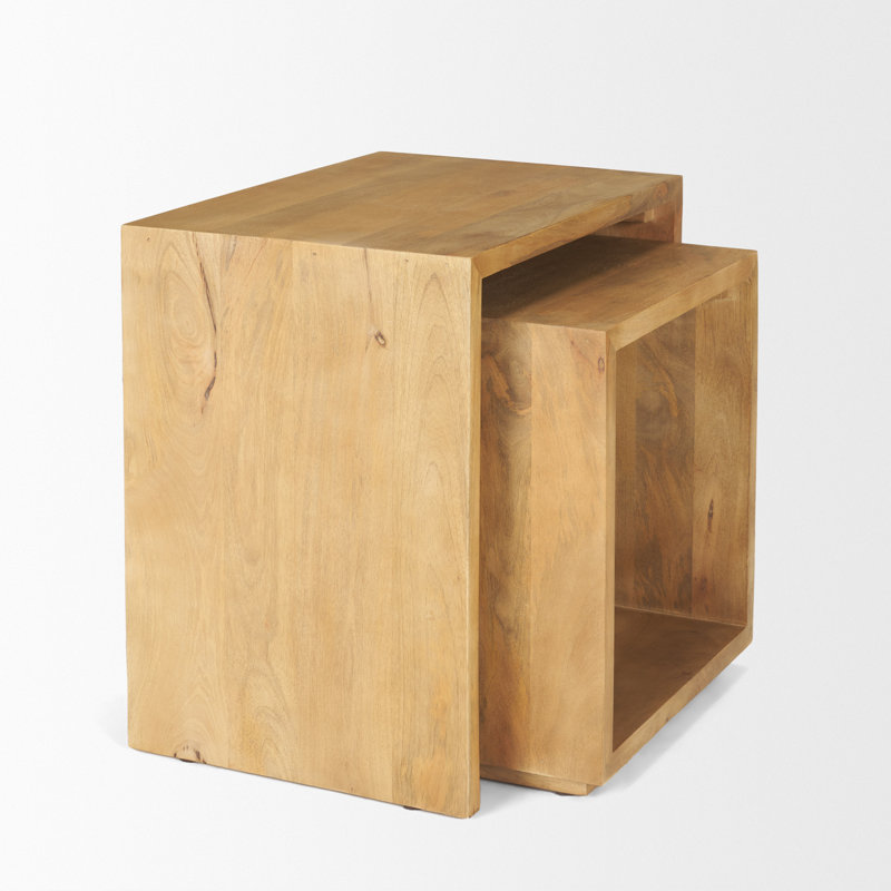 Solid Wood Nesting End Table