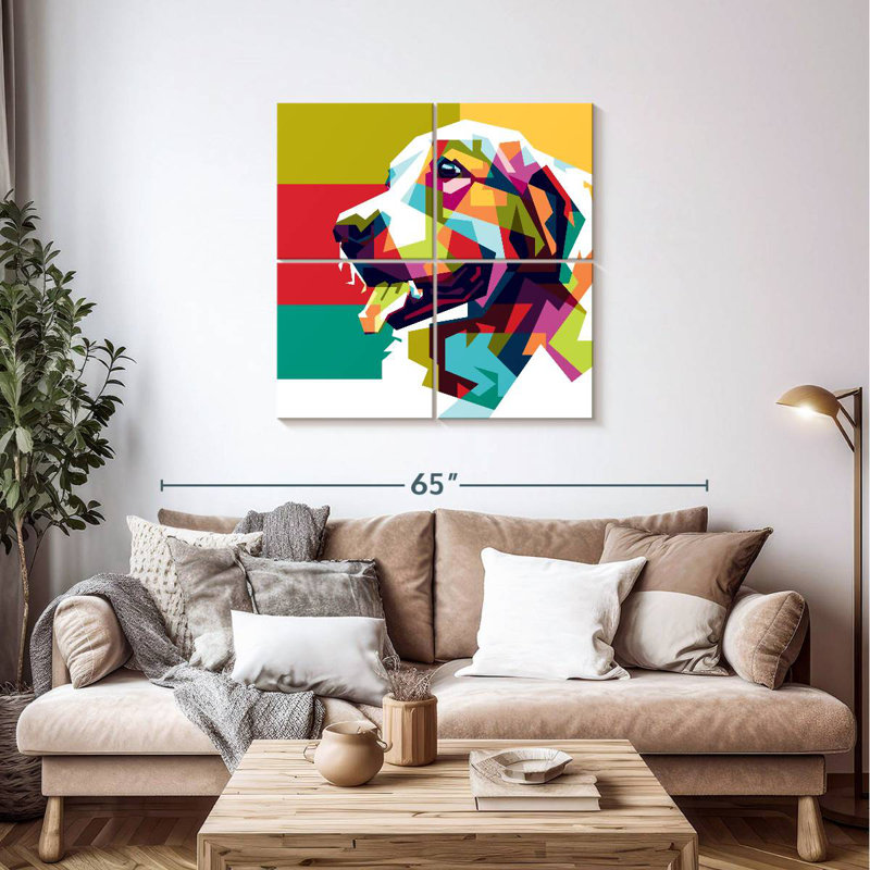 Golden retriever abstrait