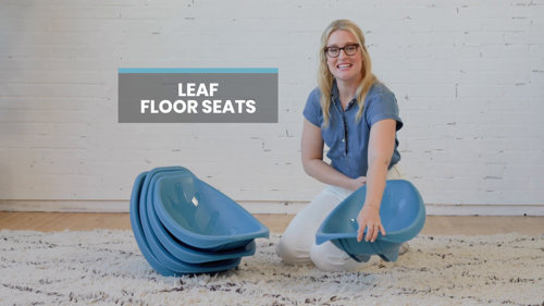 Ecr4kids Leaf Floor Seat, Portable Plastic Kid's Scoop Chair, 6