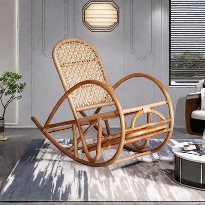 Chaise berçante en bois massif Pure