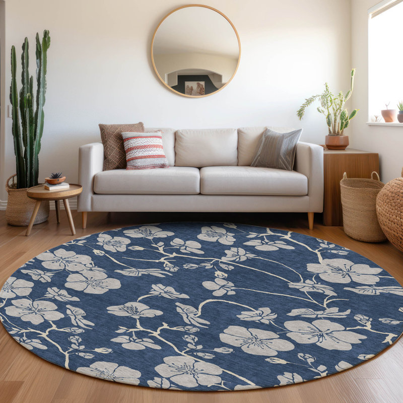 Tapis intérieur / extérieur bleu Inoa , 2'3" x 7'6"