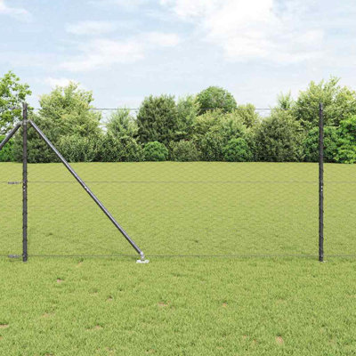 Vidaxl Fence With Posts PVC-Coated Steel