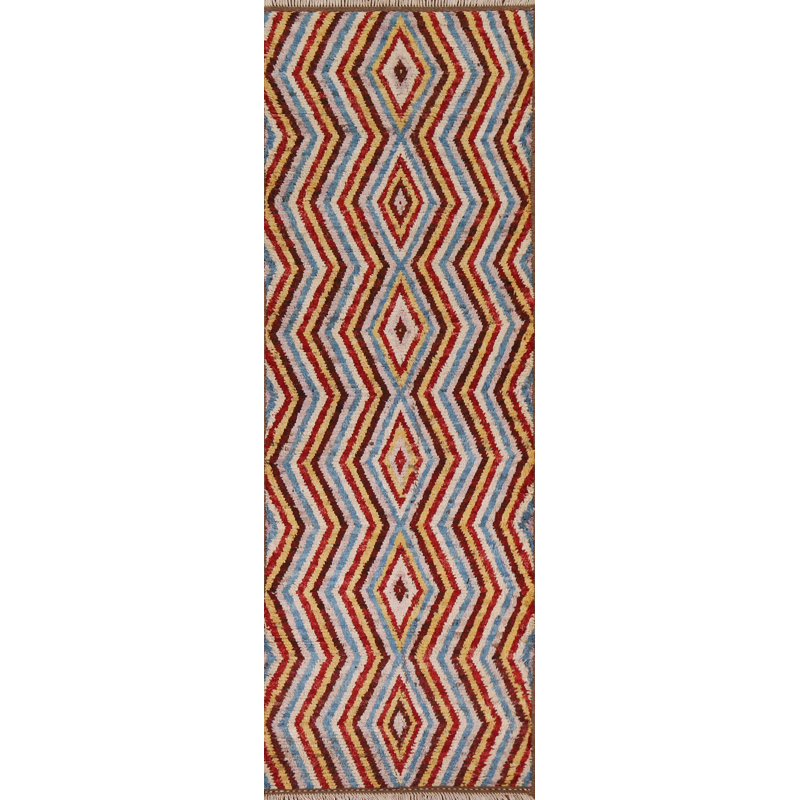 Tapis de couloir marocain oriental noué à la main 3 x 10