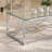 Brianne Chrome Square Glass Top End Table