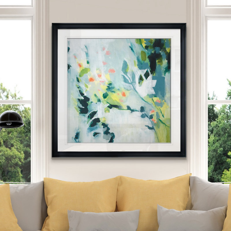 « doux spot i », peinture, H 16 po x l 16 po x P 1,5 po, Cadre noir