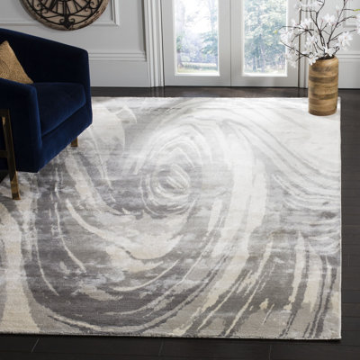 Annaie Hand Loomed Viscose Abstract Rug