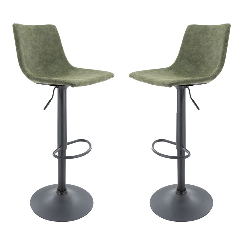 Tabouret de bar pivotant Maximilian, Vert olive