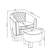Janajah 28.4" Wide American Traditional Faux Leather Barrel Chair with Ottoman(Set of 2)-94574406