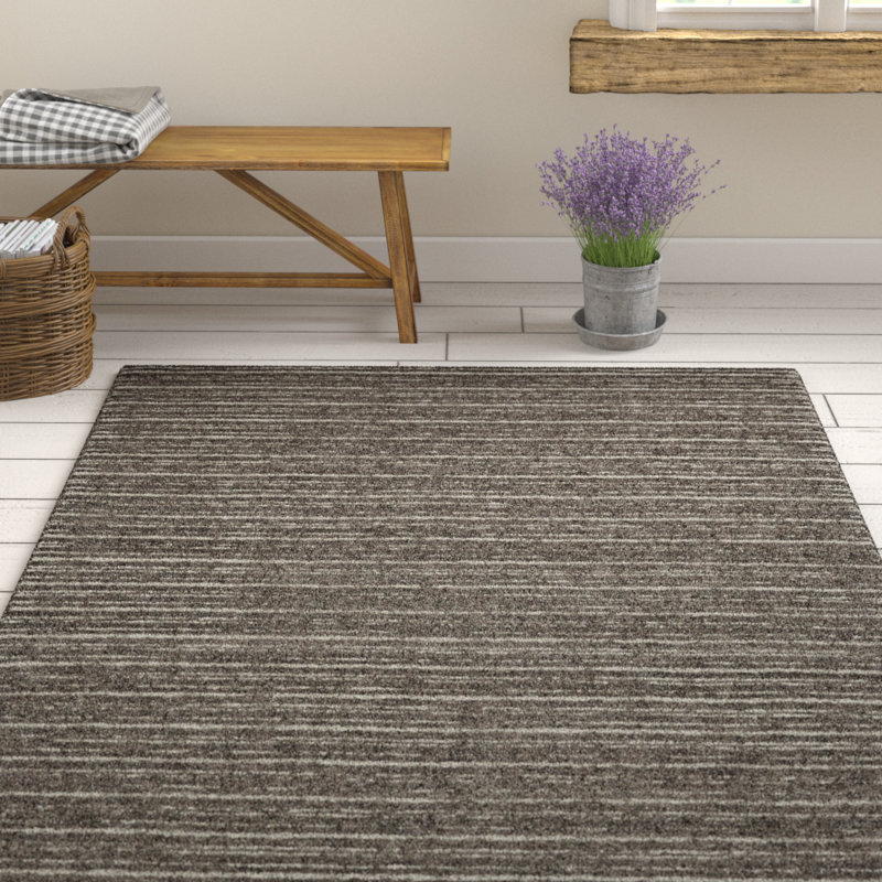 Bujor Wool Striped Indoor Rug, Rectangle 5' x 8'
