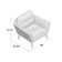 Merrylite  37" Wide Upholstered Armchair with Tufted Backrest