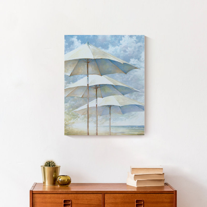 Parasols de plage sur toile, H 20 po x l 16 po x P 1,25 po, Toile tendue